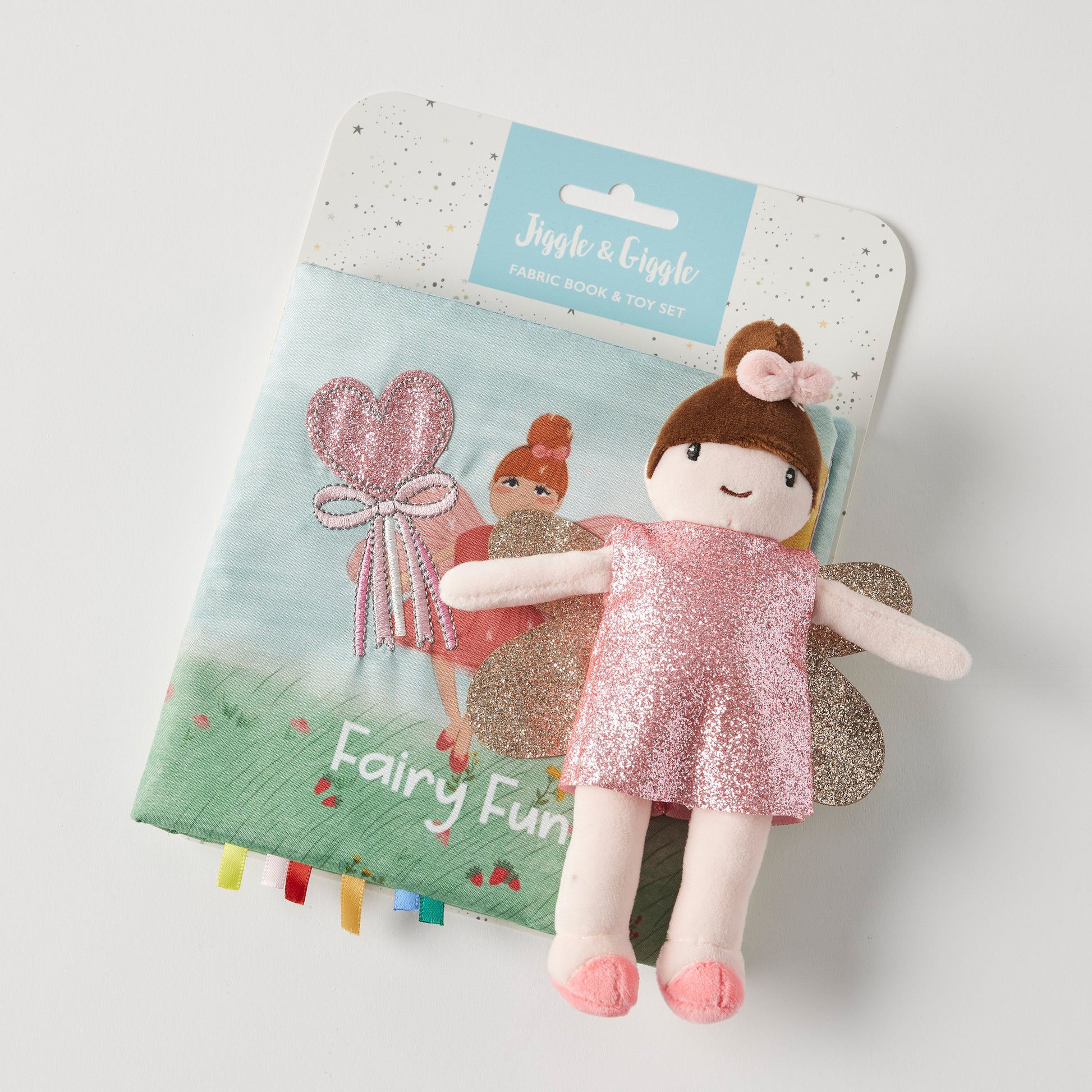 Jiggle & Giggle - Fairy Fun Activity Fabric Book & Toy Set
