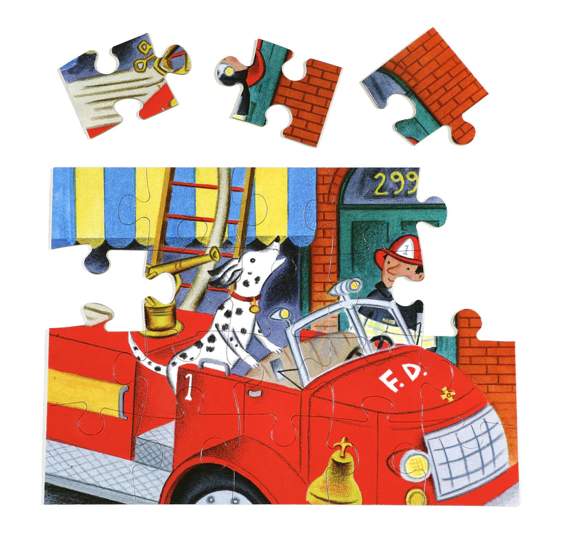 Eeboo Red Fire Truck 20 Piece Puzzle