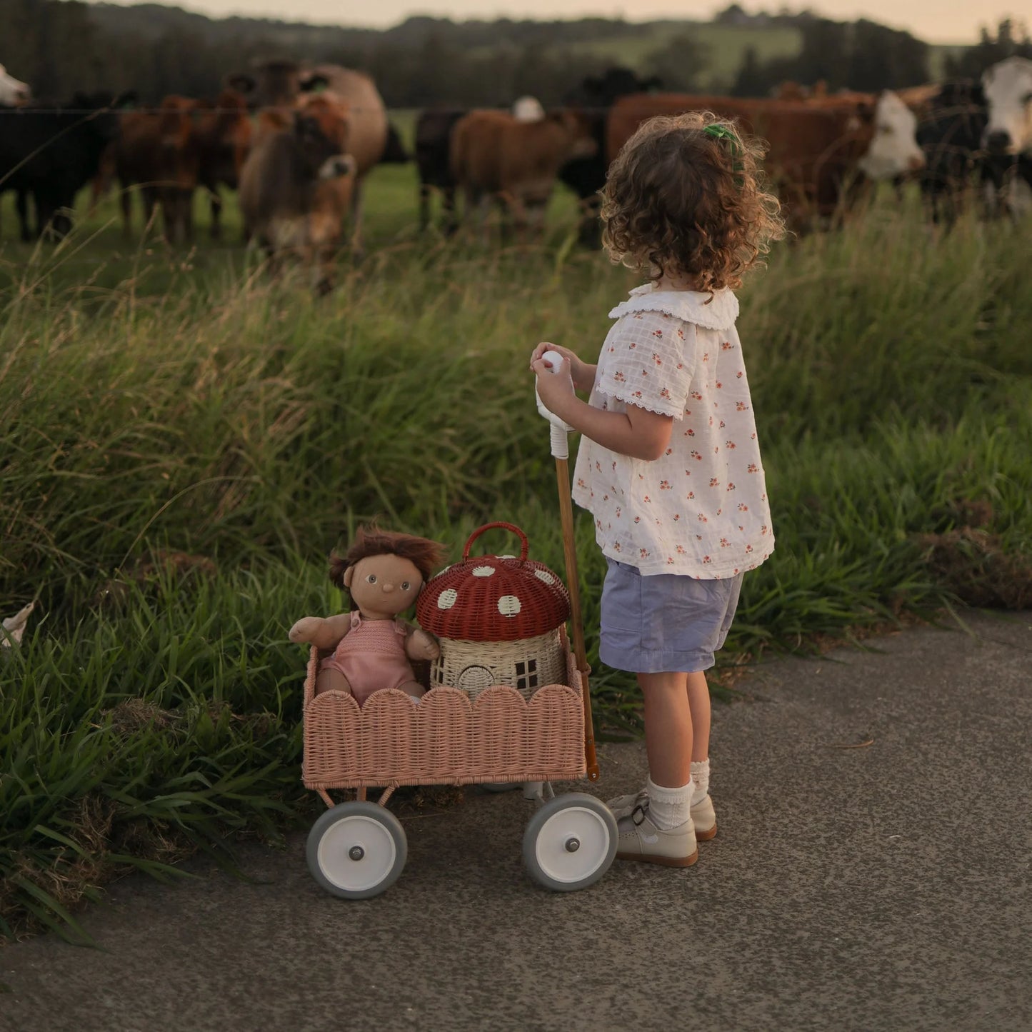 Olli Ella - Petal Wonder Wagon - Seashell Pink