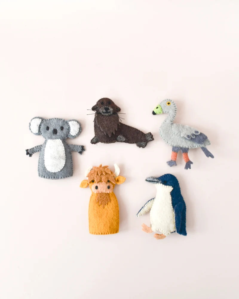 Tara Treasures - Australian Phillip Island Animals Finger Puppet Set