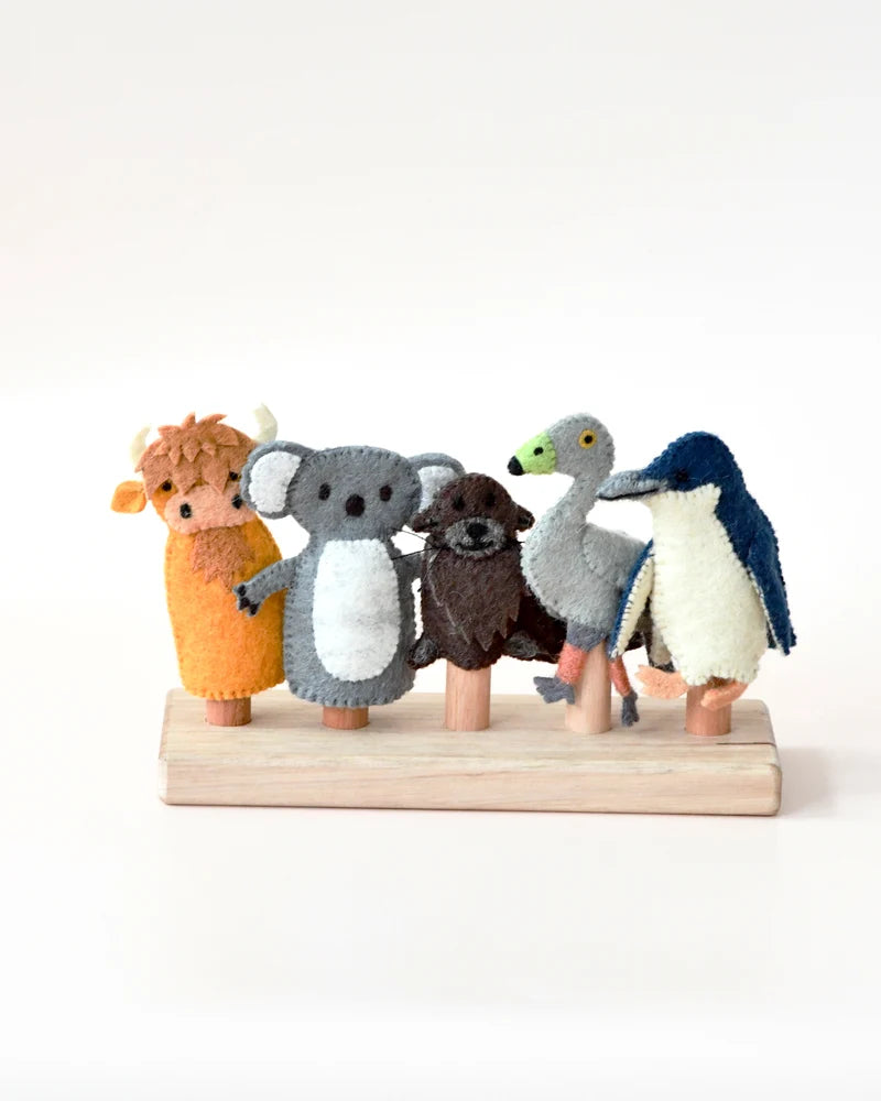Tara Treasures - Australian Phillip Island Animals Finger Puppet Set