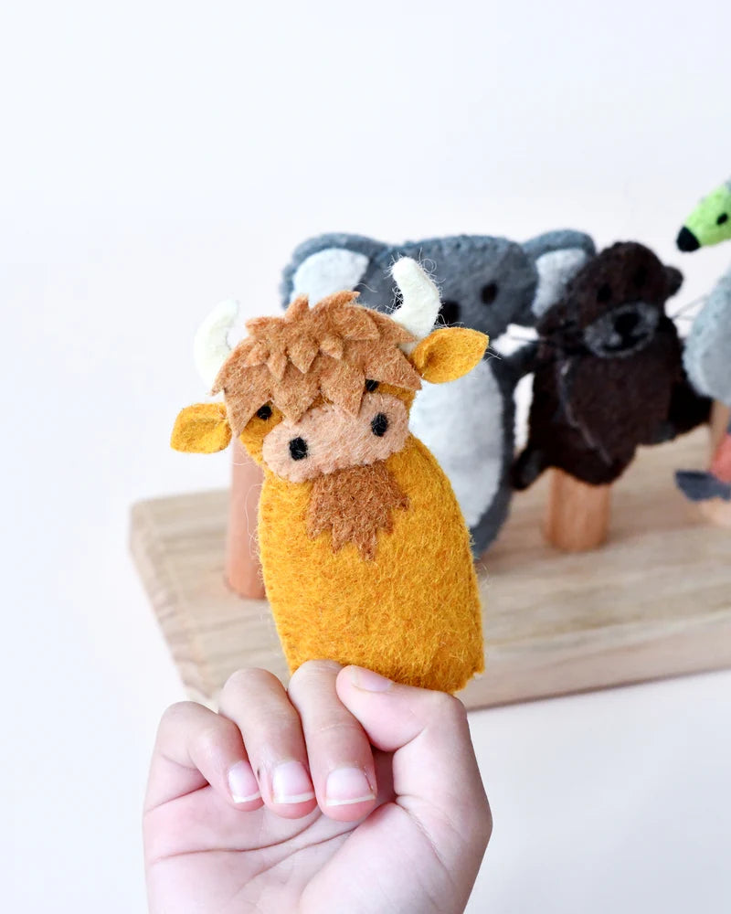 Tara Treasures - Australian Phillip Island Animals Finger Puppet Set