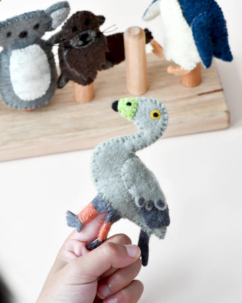 Tara Treasures - Australian Phillip Island Animals Finger Puppet Set