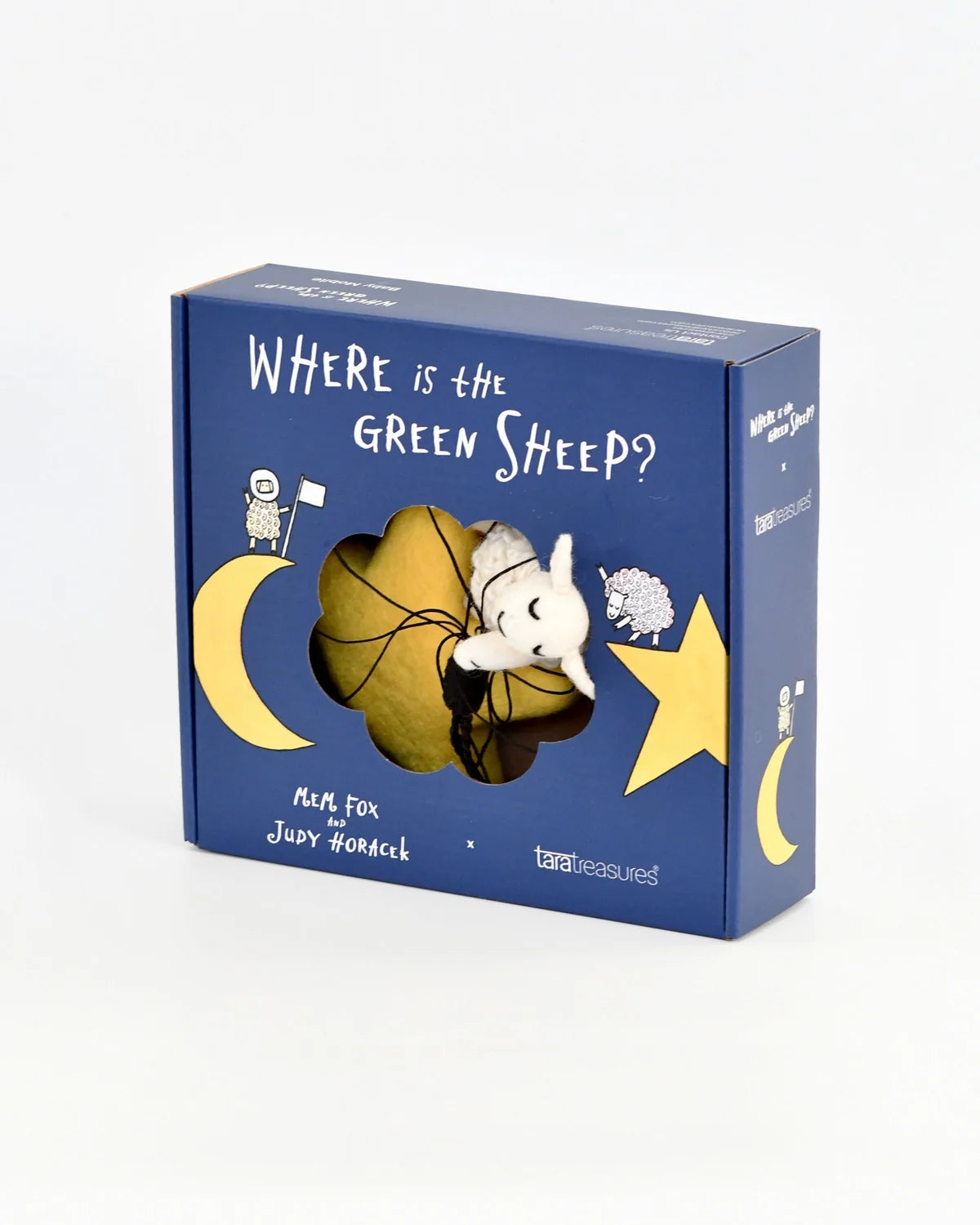 Tara Treasures - Nursery Cot Mobile | Where Is The Green Sheep? Star Sheep