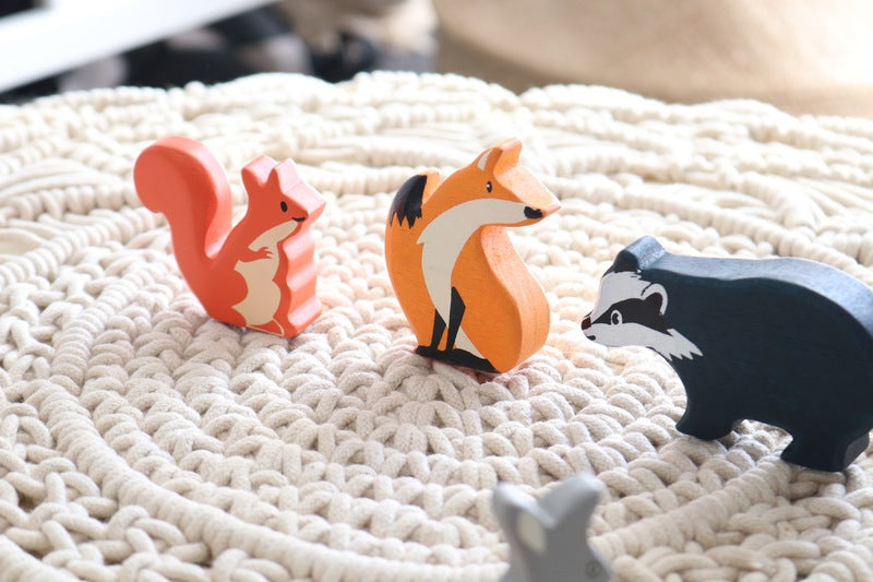 Tender Leaf Badger Wooden Animal