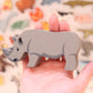 Tender Leaf Rhino Wooden Animal