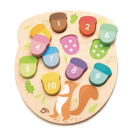 Tender Leaf How Many Acorns Wooden Puzzle