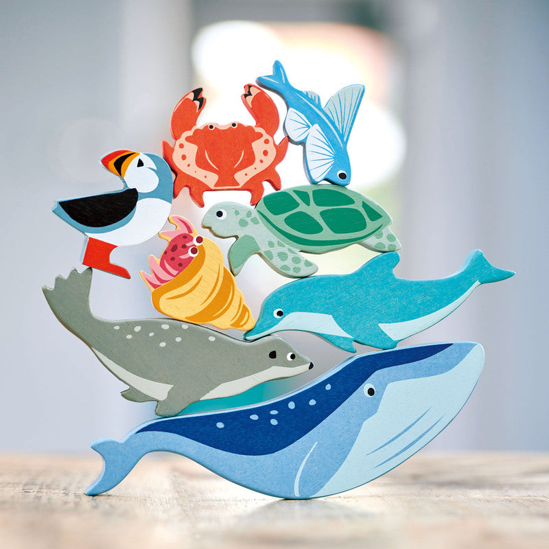 Tender Leaf Coastal Animals Display Shelf Set