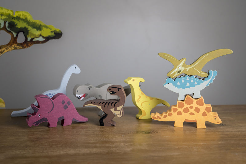 Tender Leaf Selection of 8 Dinosaurs