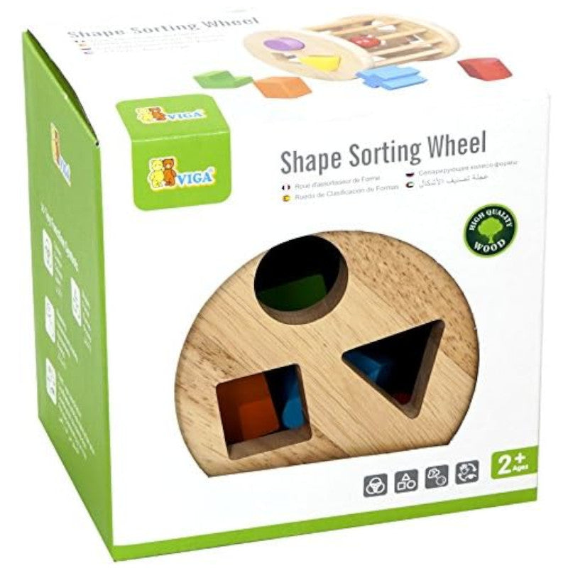 Shape Wheel Sorting Activity VIGA Shape Sorting Wheel – K and K Creative Toys