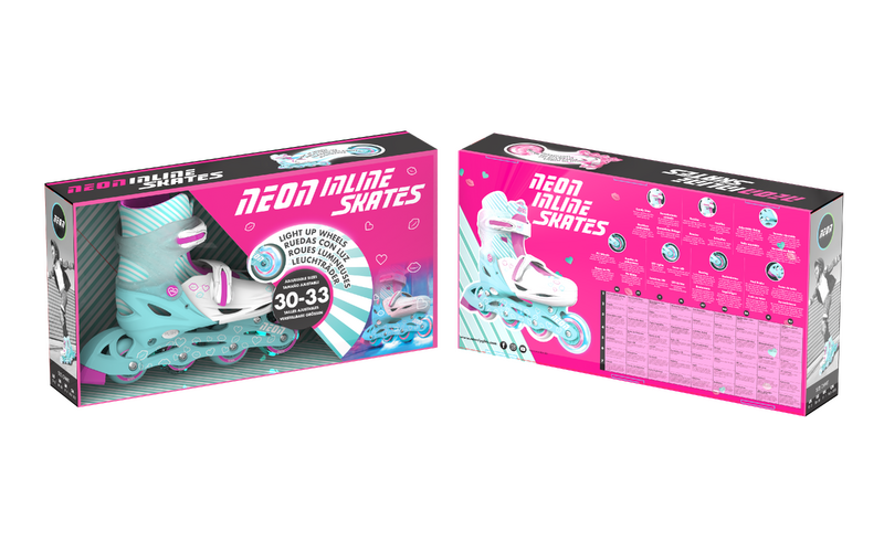 Yvolution - Neon Inline Skates Teal & Pink