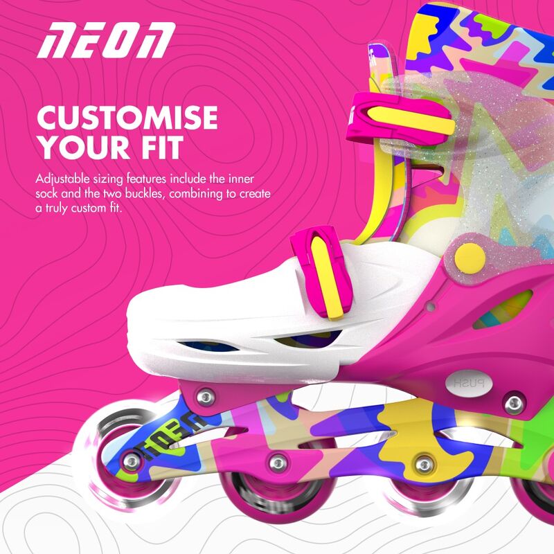 Yvolution - Neon Combo Skates Pink & Yellow