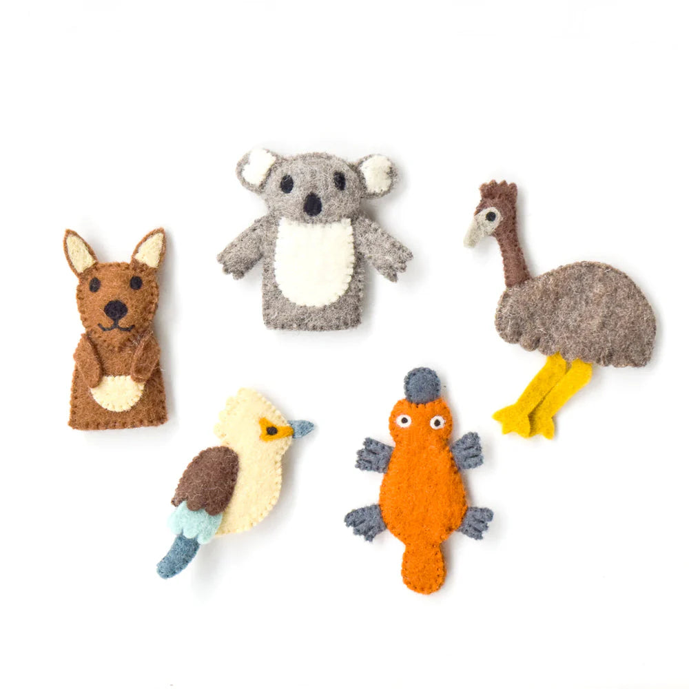 Tara Treasures - Australian Animals A Finger Puppet Set