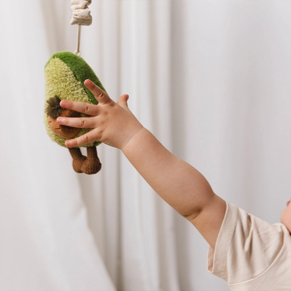 Living Textiles - 2 Pack Mini Market Brunch Stroller Toys | Avocado & Egg On Toast