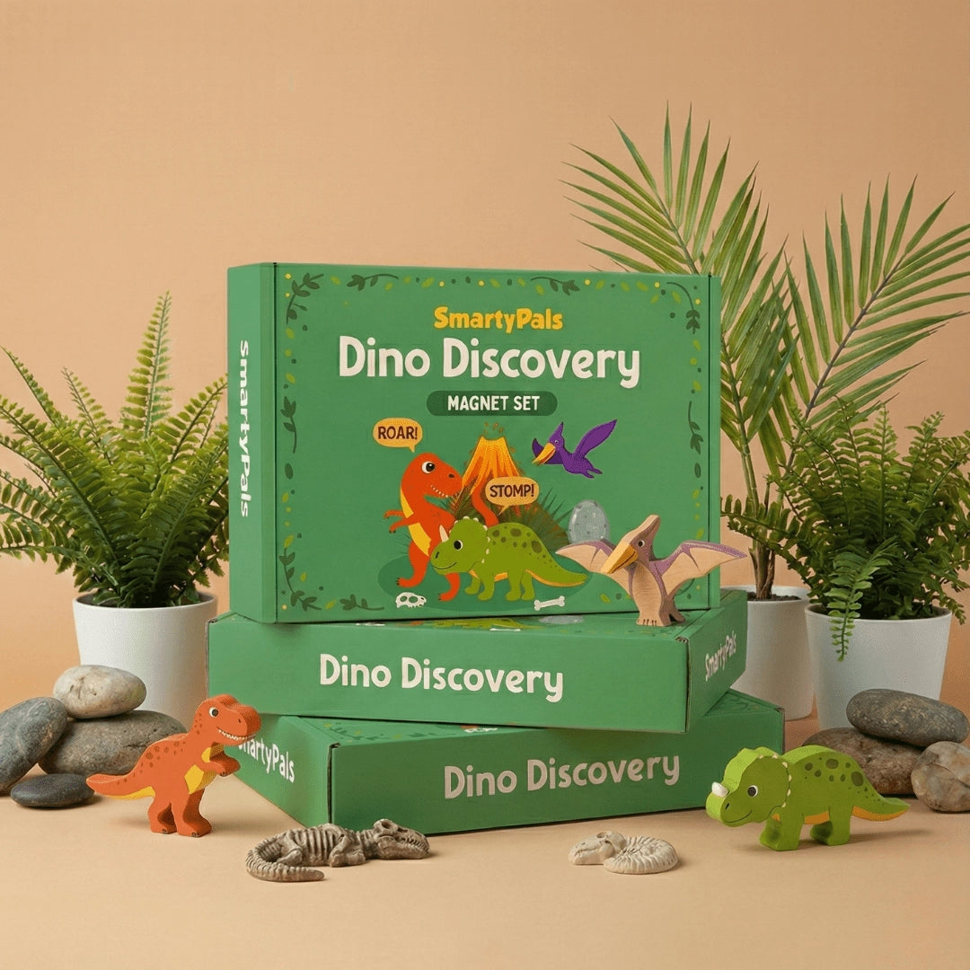 SmartyPals - Dino Discovery Magnet Set | Dinosaur Magnets For Kids Imaginative Play