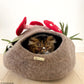 Tara Treasures - Toadstool Cat Cave with Mouse Toy