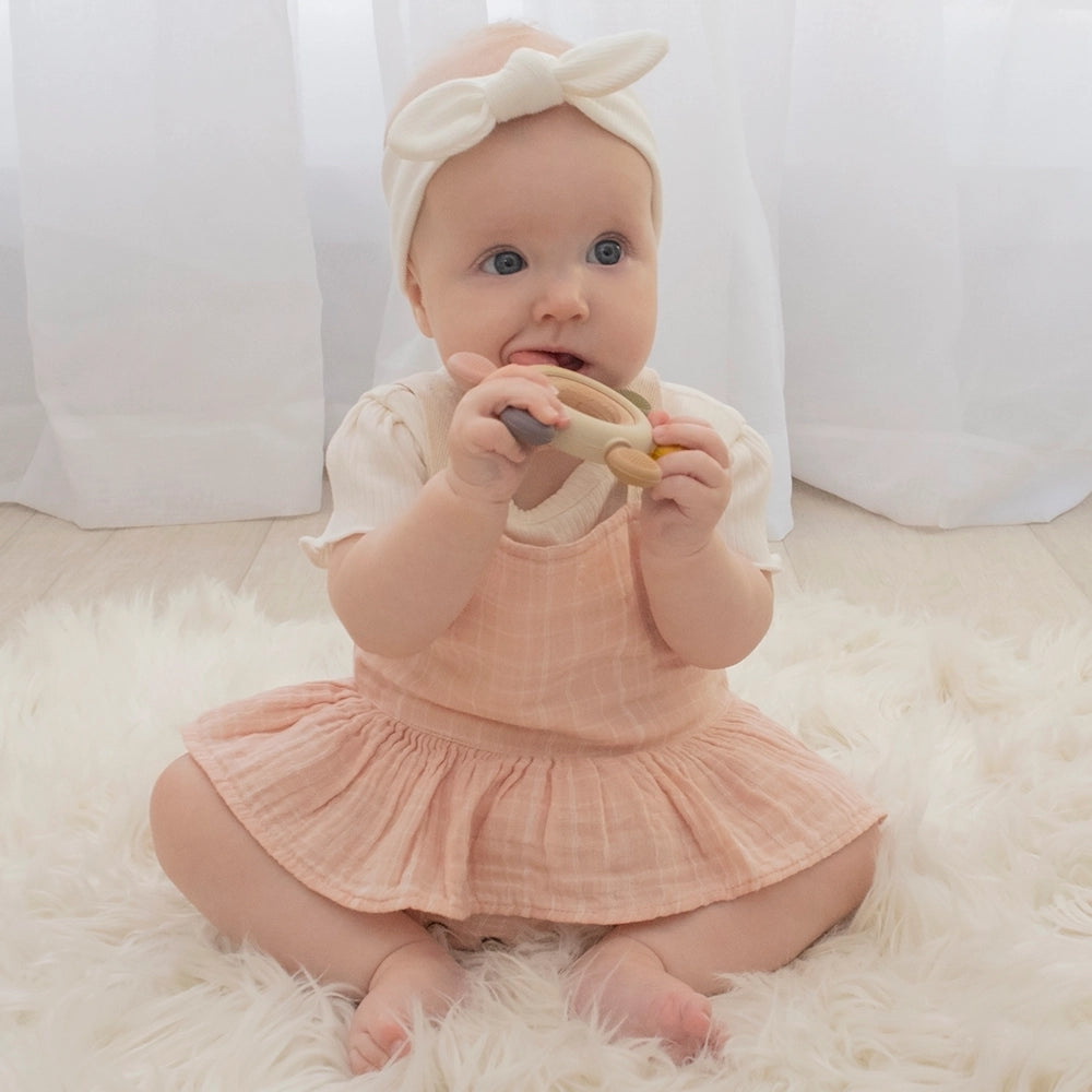 Living Textiles - Multi-Surface Teething Wheel | Rose