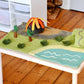 Tara Treasures - Large Dinosaur Land with Volcano Play Mat Playscape
