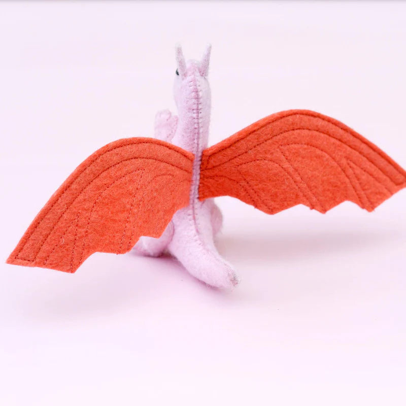 Tara Treasures -  Felt Dragon Toy | Pink