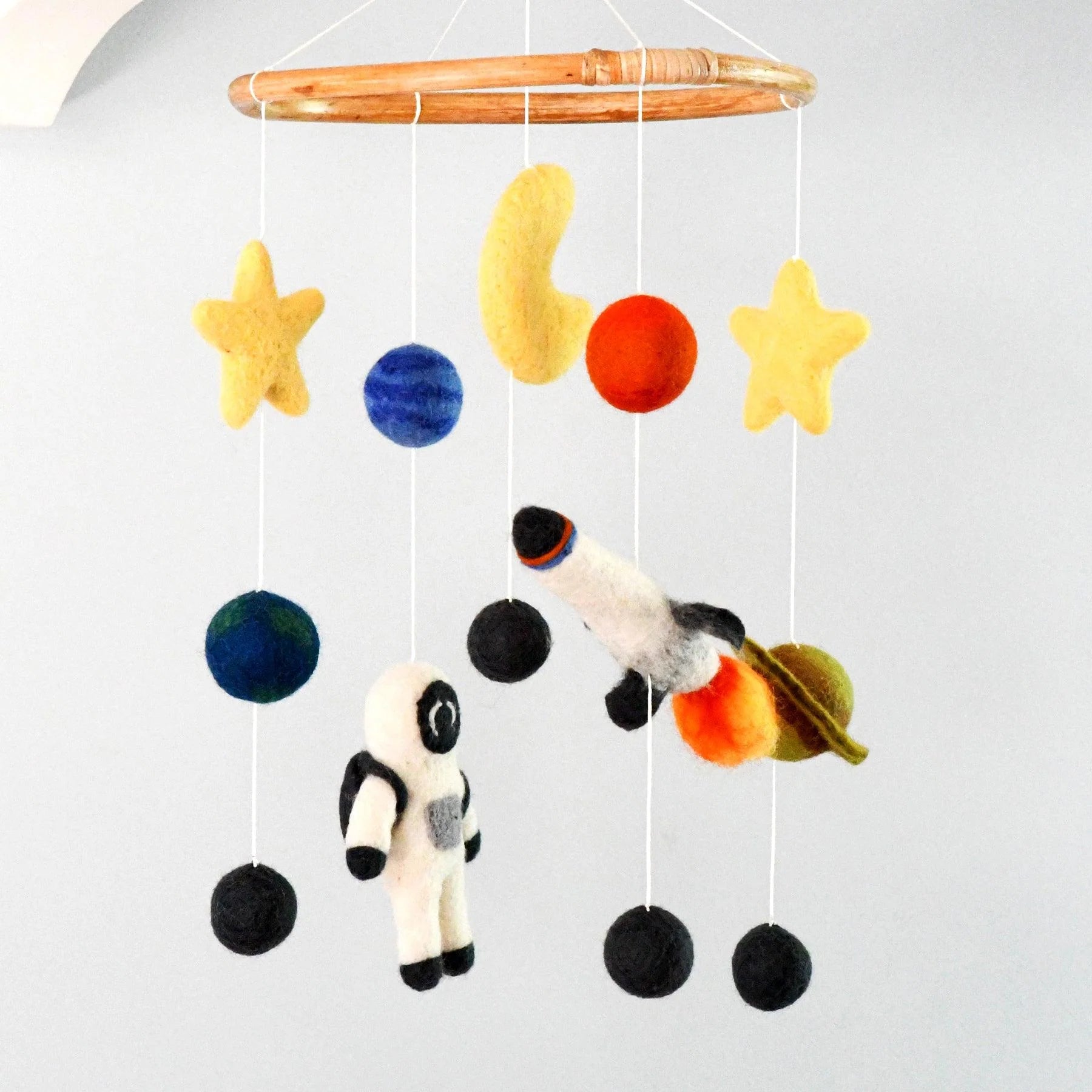 Tara Treasures - Nursery Cot Mobile | Outer Space, Rocket and Astronaut