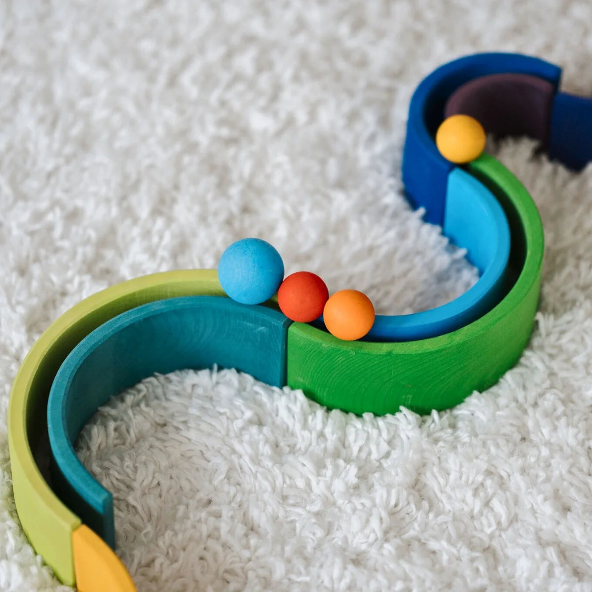 Grimm's Wooden Balls Large Rainbow Set of 6