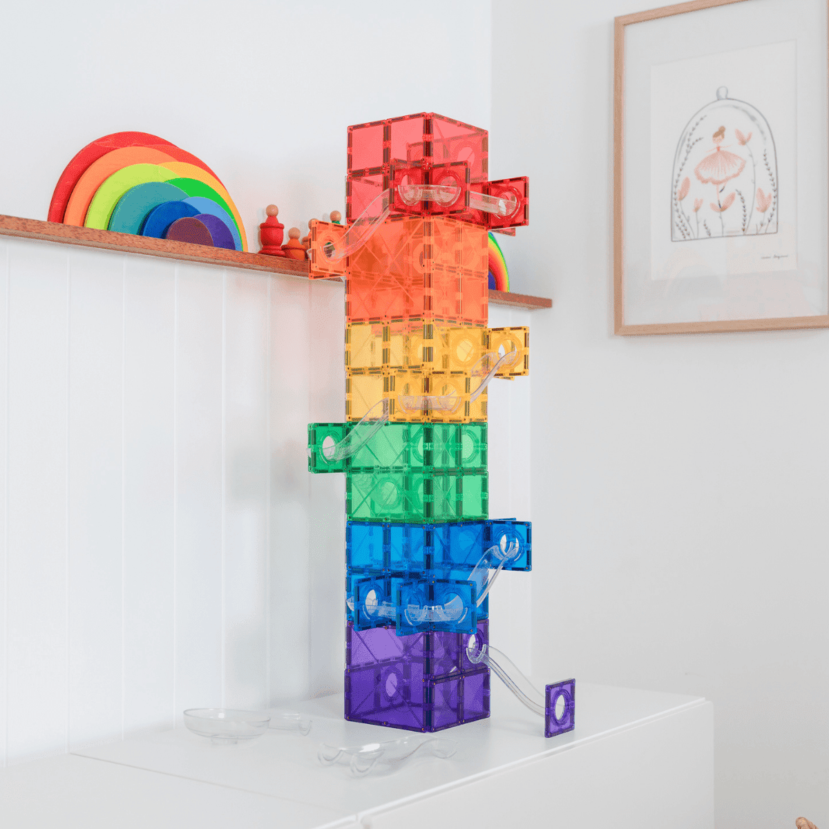 Connetix Tiles 134 Piece Super Ball Run Pack