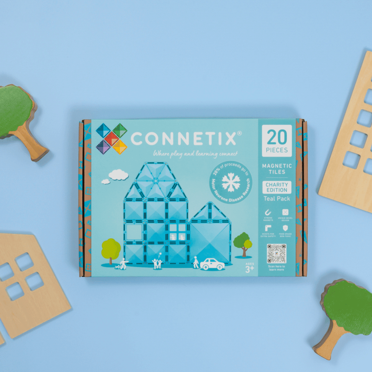 Connetix Tiles 20 Piece Charity Pack Teal