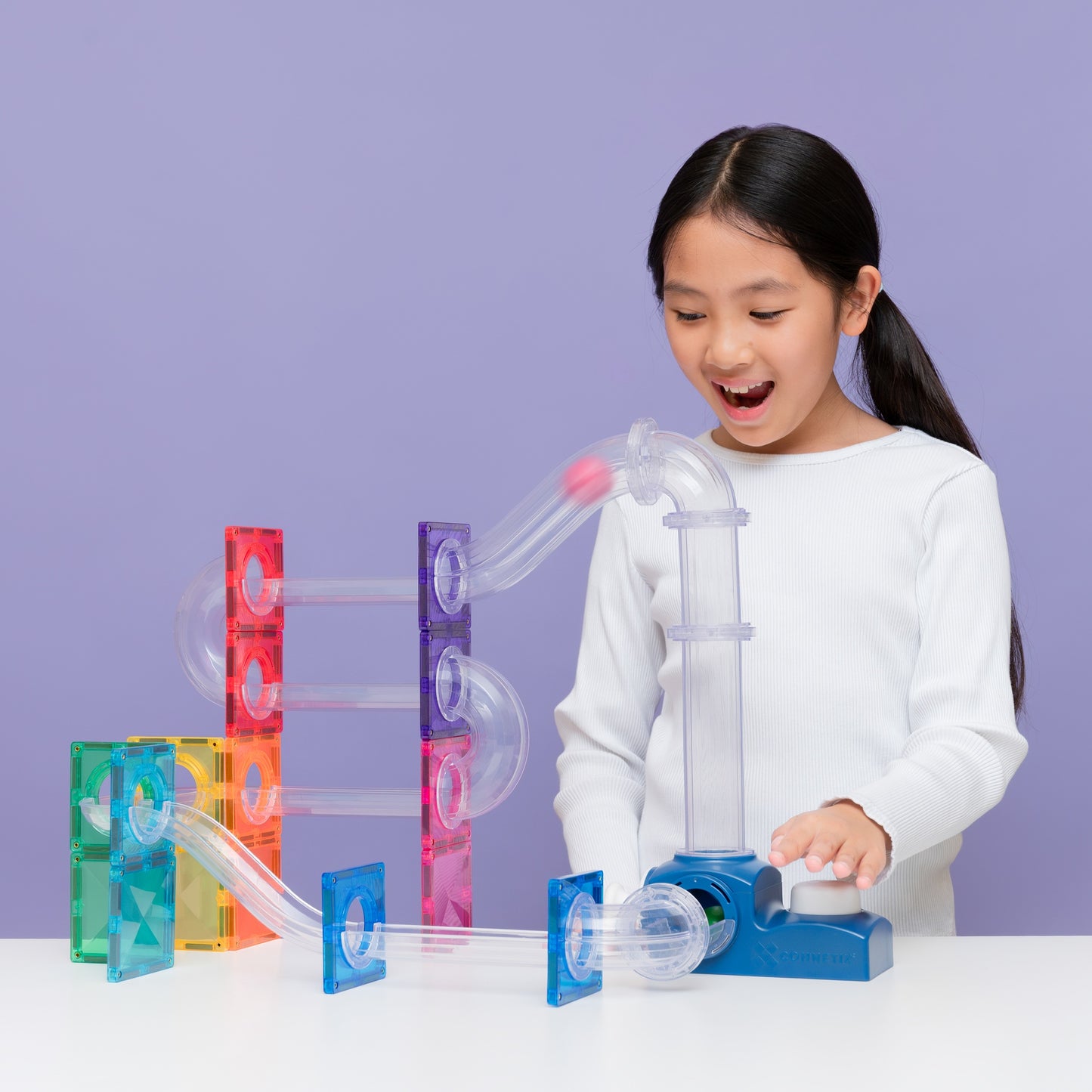 Connetix Tiles 47 Piece Ball Run Launcher Pack