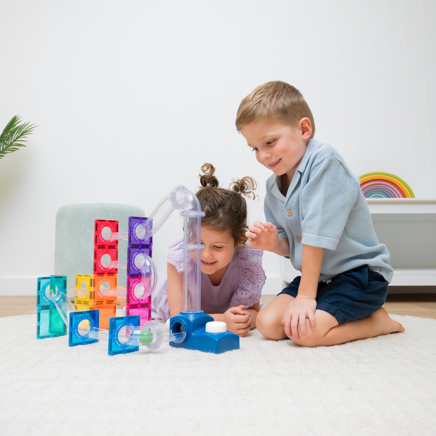 Connetix Tiles 47 Piece Ball Run Launcher Pack