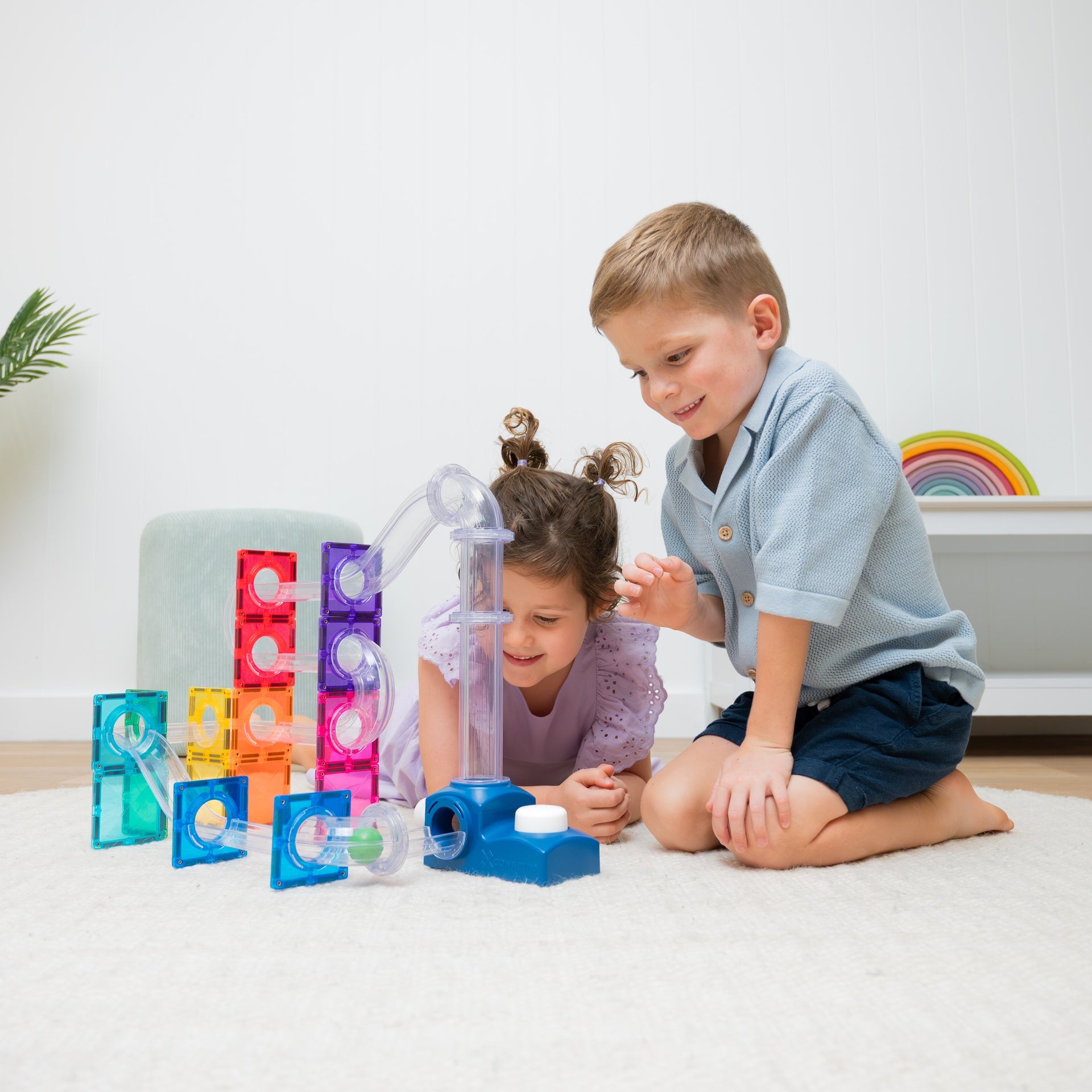 Connetix Tiles 47 Piece Ball Run Launcher Pack