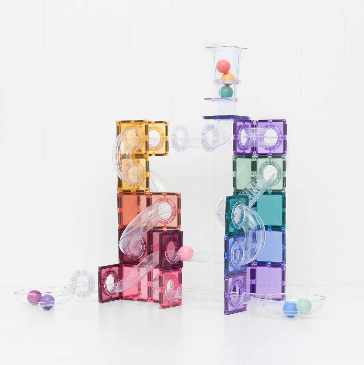 Connetix Tiles 114 Piece Pastel Ball Run Pack