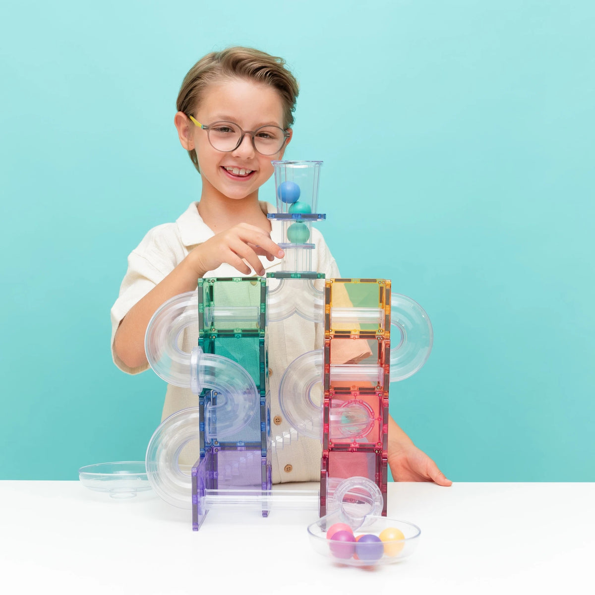 Connetix Tiles 114 Piece Pastel Ball Run Pack