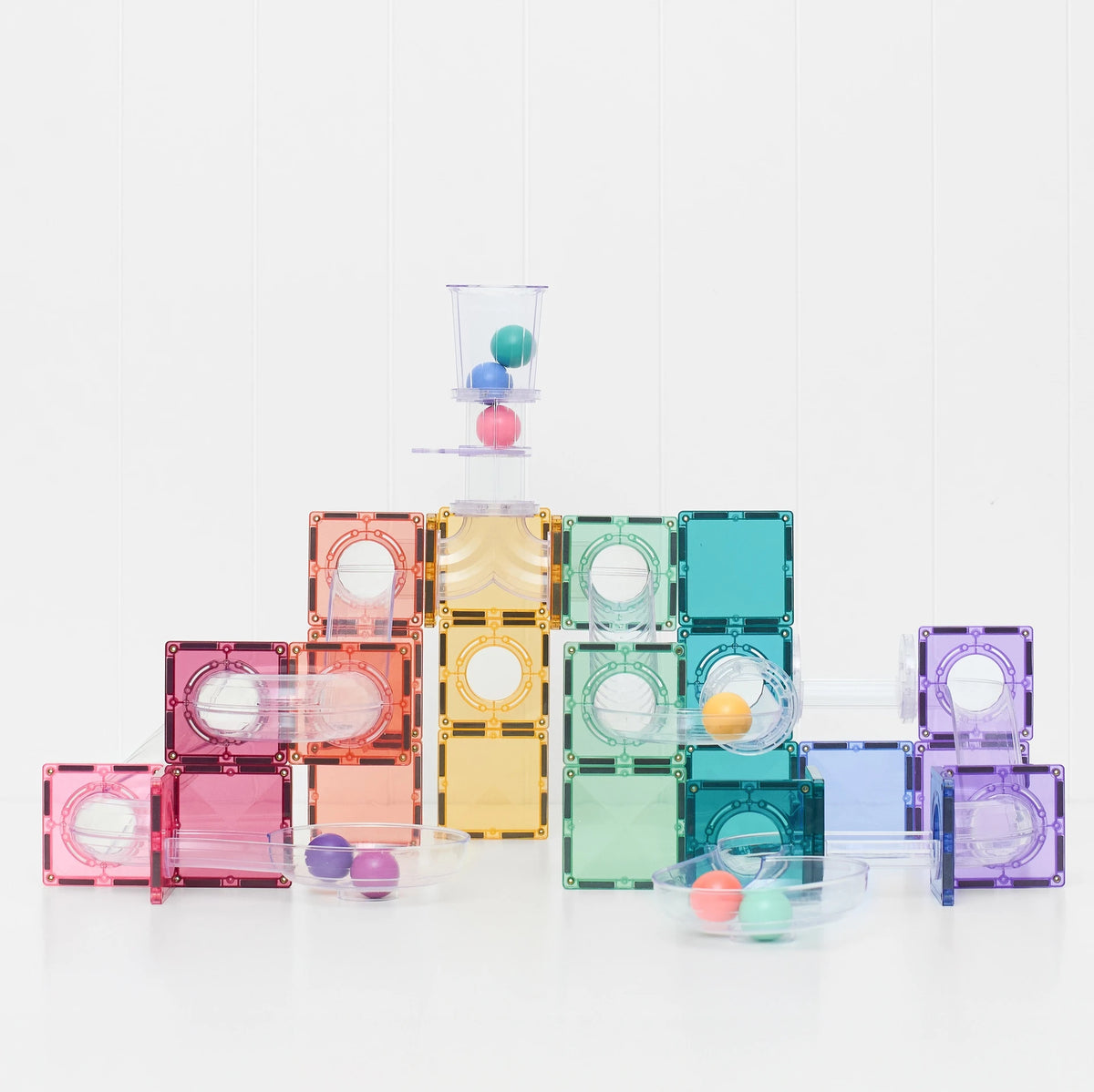 Connetix Tiles 114 Piece Pastel Ball Run Pack