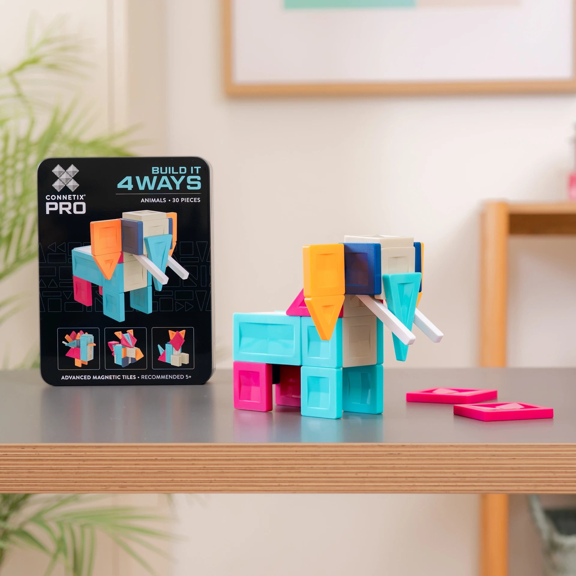 Connetix Tiles 30 Piece PRO Build It 4 Ways - Animals