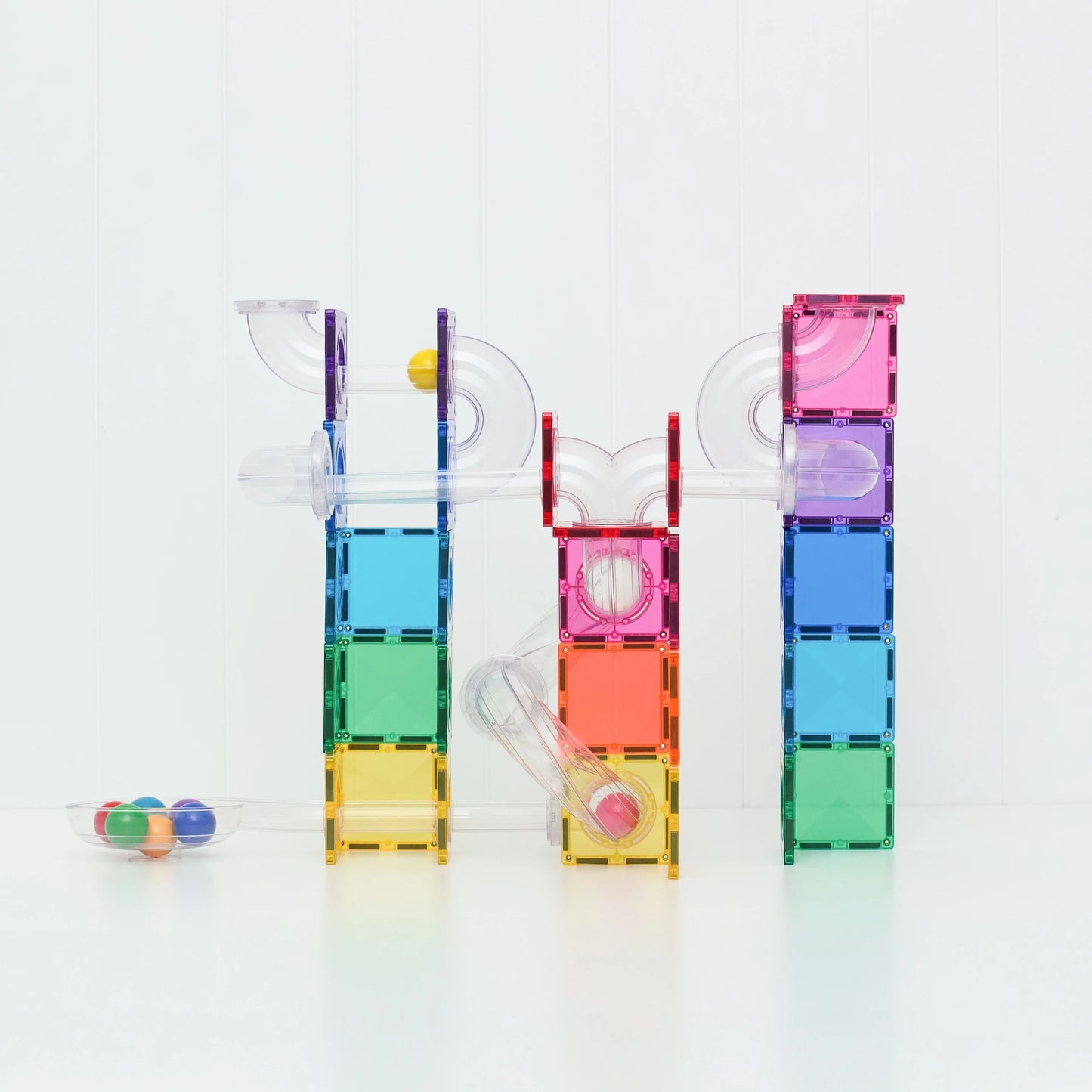 Connetix Tiles 114 Piece Bright Ball Run Pack
