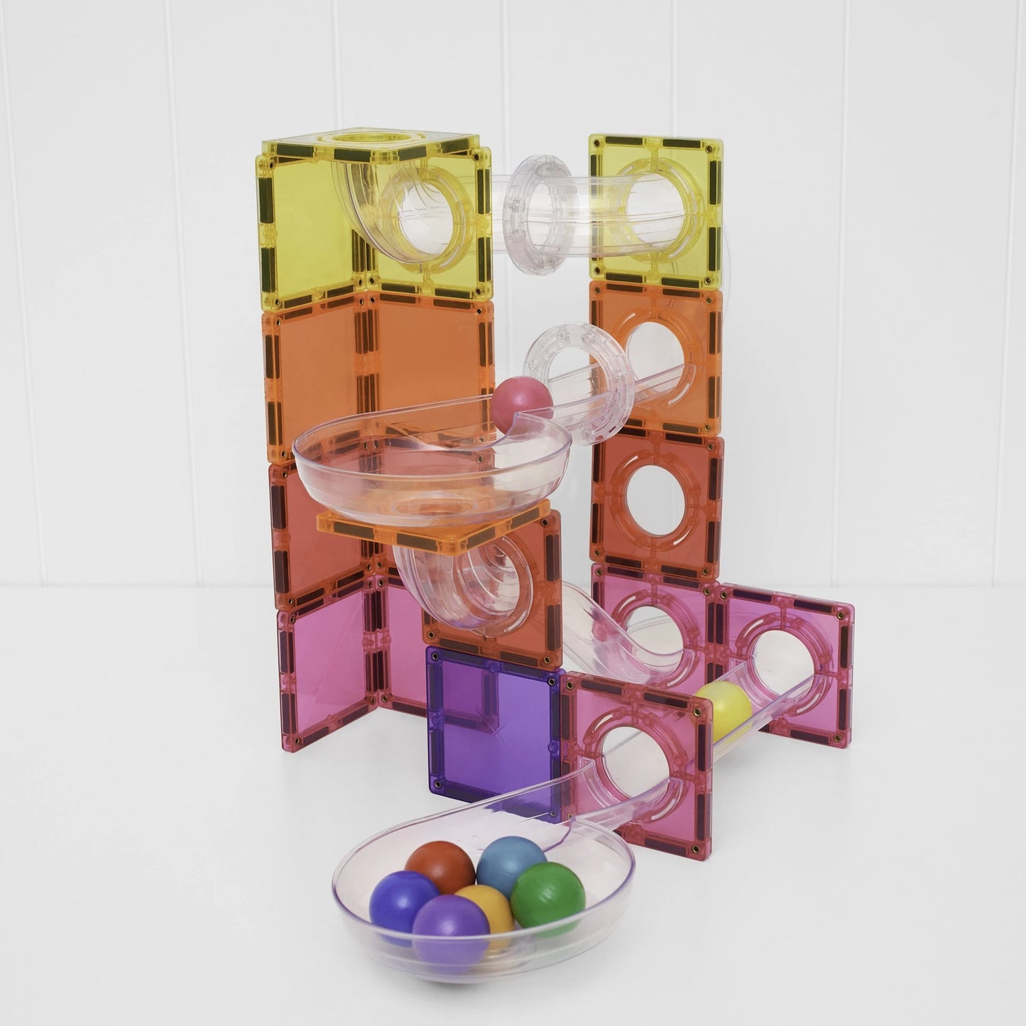 Connetix Tiles 114 Piece Bright Ball Run Pack