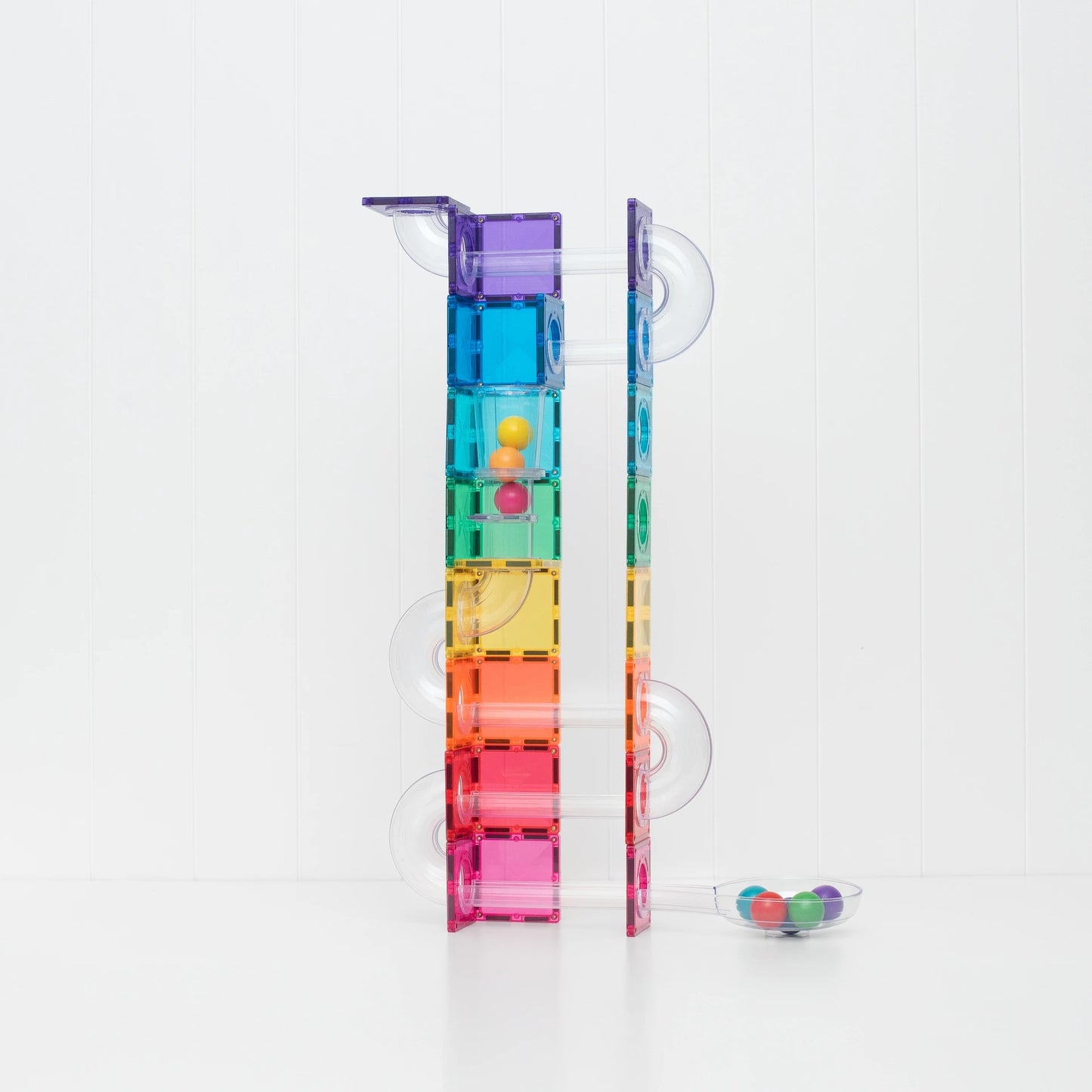 Connetix Tiles 114 Piece Bright Ball Run Pack