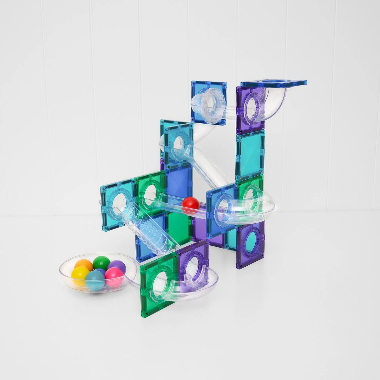 Connetix Tiles 114 Piece Bright Ball Run Pack