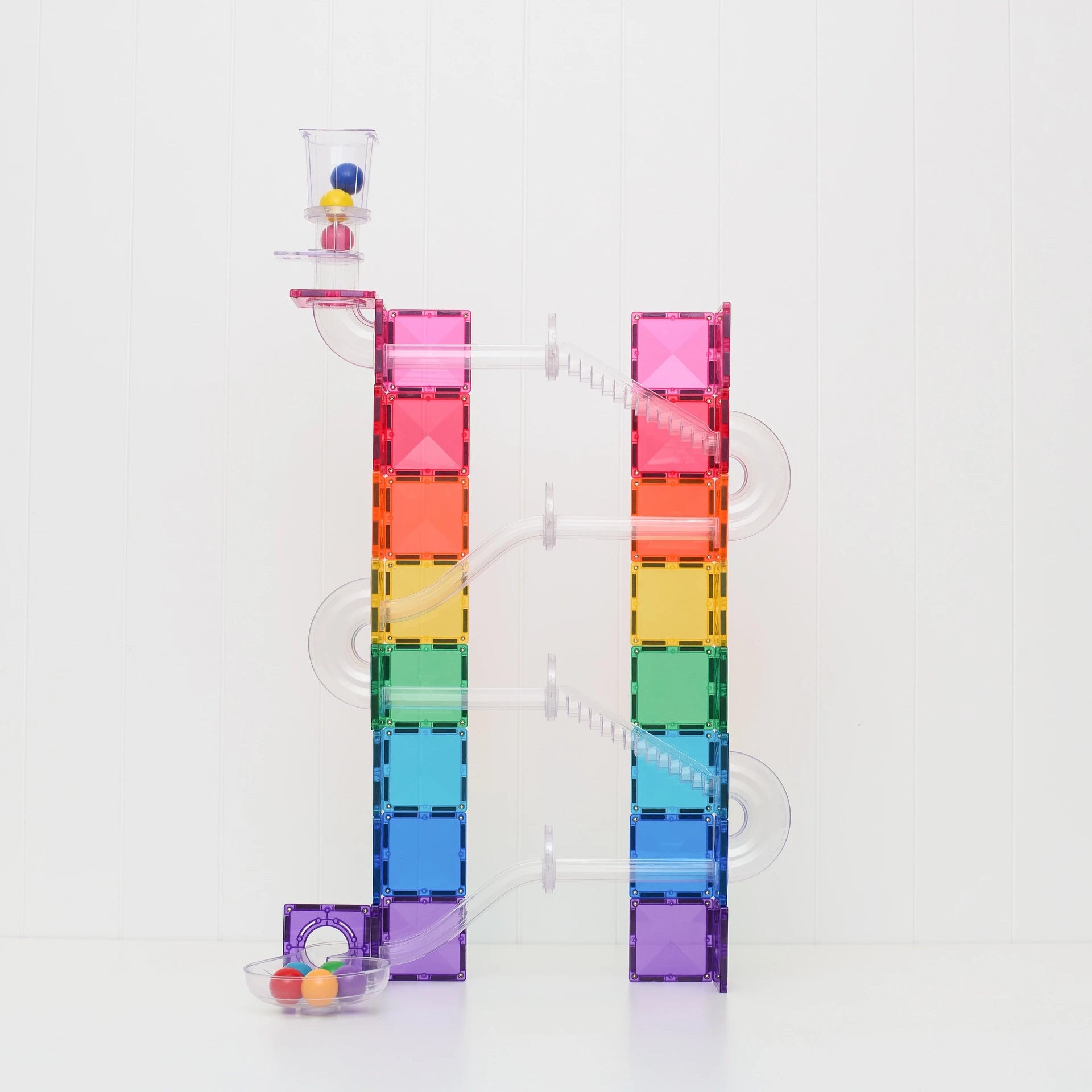 Connetix Tiles 114 Piece Bright Ball Run Pack