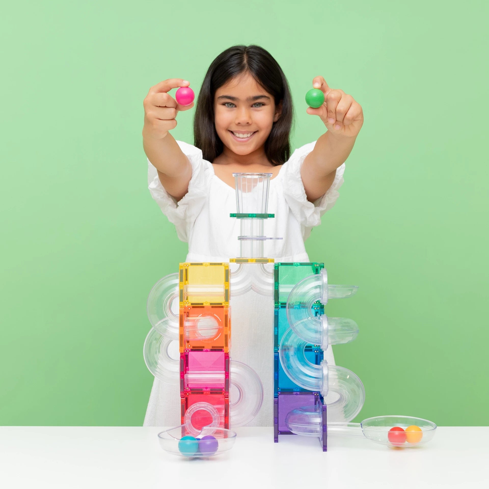 Connetix Tiles 114 Piece Bright Ball Run Pack