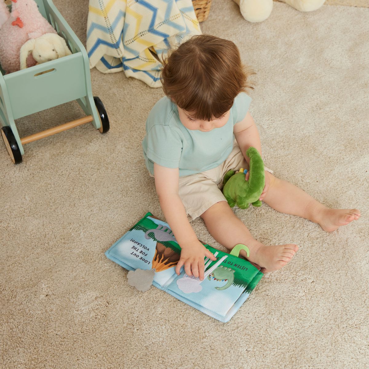 Jiggle & Giggle - Dinosaurs Activity Fabric Book & Toy Set