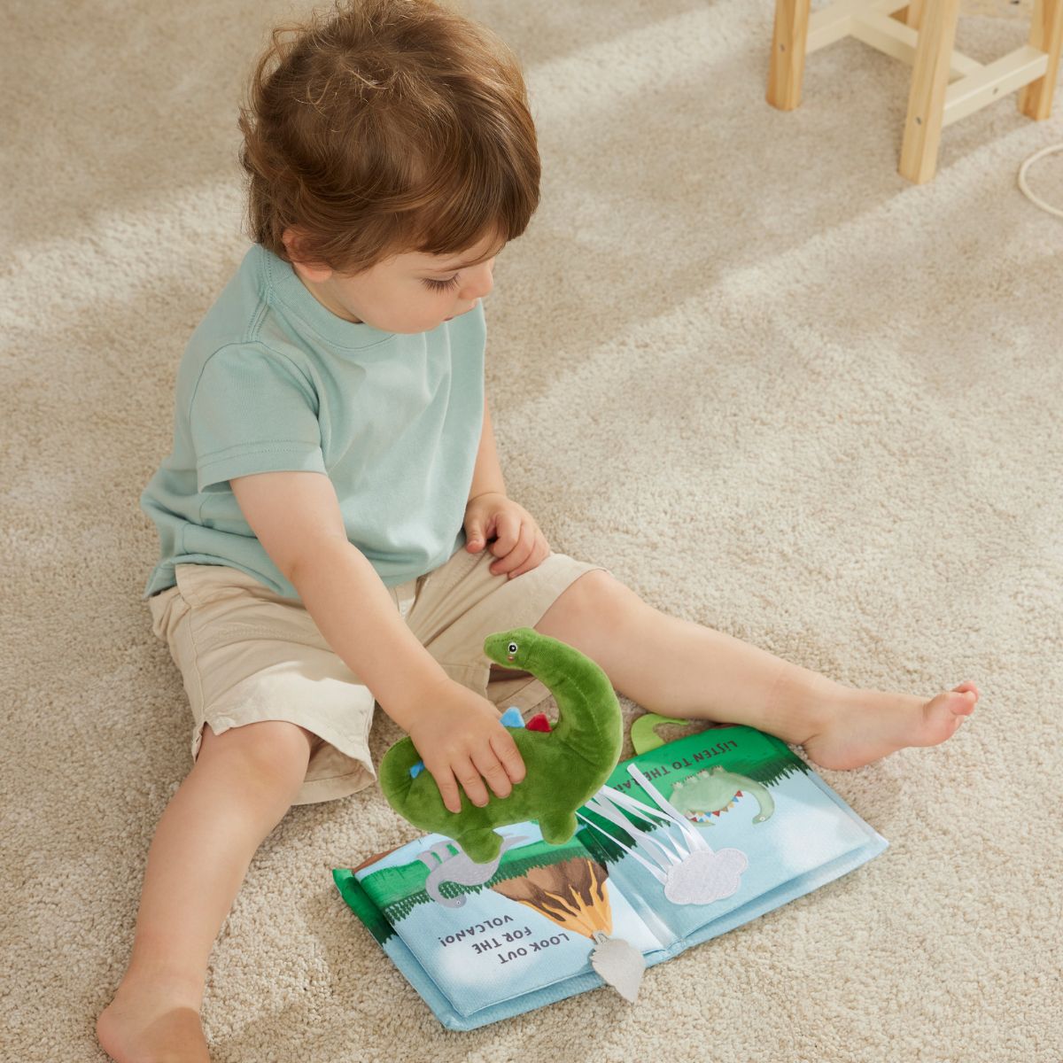 Jiggle & Giggle - Dinosaurs Activity Fabric Book & Toy Set
