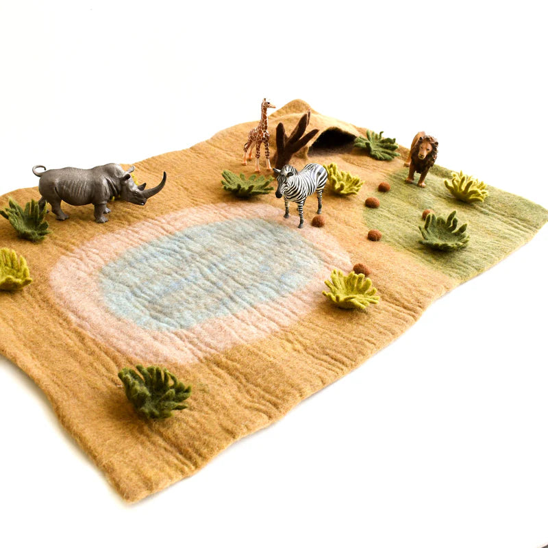 Tara Treasures - Large Safari Play Mat Playscape