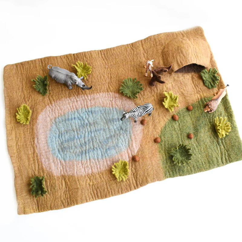 Tara Treasures - Large Safari Play Mat Playscape