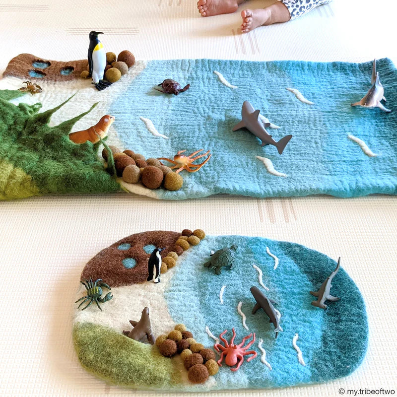 Tara Treasures - Large Sea and Rockpool Play Mat Playscape