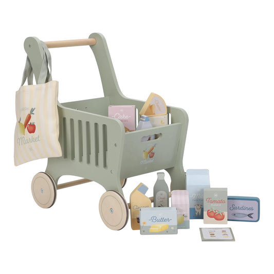 Little Dutch - Wooden Play Shopping Cart