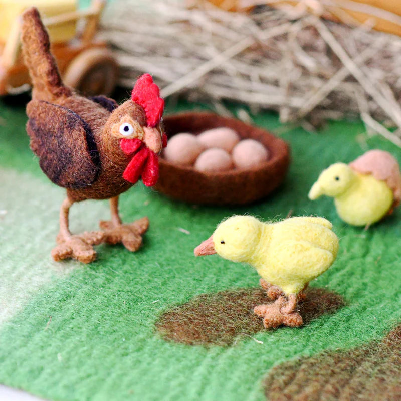 Tara Treasures - Lifecycle of a Chicken Felt Toys
