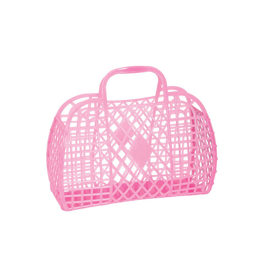 Sun Jellies Retro Basket Small - Neon Pink