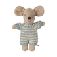Maileg Baby Mouse in Carry Cot Blue
