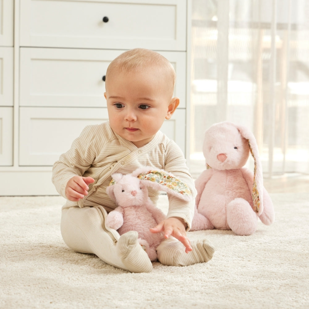 Jiggle & Giggle - Floral Pink Bunny Rattle
